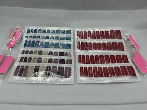 Nail Polish Color Nail Wraps MIXED Colors & Style Lot of 10 Packets (20 Sheets) - Picture 1 of 5