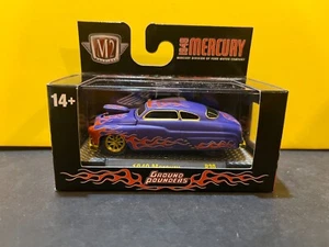 1/64 M2 GROUND POUNDERS 1949 MERCURY CUSTOM COUPE PURPLE WILD CHILD CHASE CAR - Picture 1 of 4