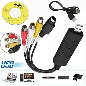 USB 2.0 Audio Video VHS to DVD VCR PC HDD Converter Adapter Digital Capture Card - Picture 1 of 12