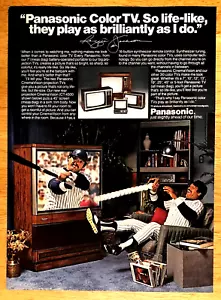 TV PROIEZIONE PANASONIC CINEMAVISION—REGGIE JACKSON—ANNUNCIO RIVISTA VINTAGE 1980 - Foto 1 di 1