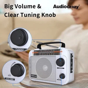 AM/FM/SW1/SW2 Radio Transistor Radio AC or Battery Operated with Best Reception - Picture 1 of 12