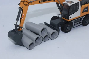 5 x Betonrohr DN 600 1:50 Betonrohre für Kanal Ladung Ladegut Diorama - Bild 1 von 2