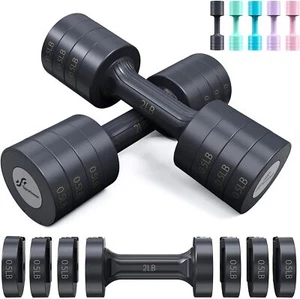 Adjustable Dumbbell Hand Weight Set: 2 per set, Home Gym Workout Training - Picture 1 of 10