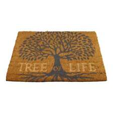 Tree of Life Doormat Rectangular 60x40cm Natural Coir Door Mat Pagan