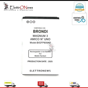 Batteria per brondi magnum 3 per brondi Amico numero 1 amico uno Produzione 2025 - Foto 1 di 6