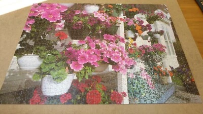 Guild 1000 Piece Jigsaw Puzzle Bridgton Maine Gorgeous Flower Complete Beautiful - Image 1 of 4