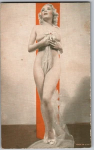 Pinup Girl in the Nude USA Vintage Postkarte - Bild 1 von 1