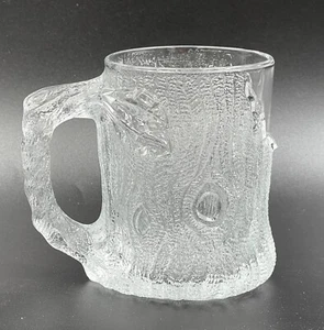 The Flintstones Frosted Clear Kids Glass Mug Tree Mendous Cup 1993 McDonalds - Picture 1 of 5