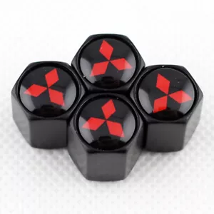 4X Vehicle Car Wheel Rim Tire Tyre Valve Air Cap Cover For Mitsubishi Parts Trim - Picture 1 of 2