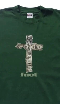 Camiseta FUCT Hecha en EE. UU. 🇺🇸 CA$H CROSS Cristo Dios Dólar Sucio SSDD Supreme Foto 1 de 4