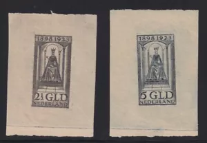 Netherlands 1923 Issue Wilhelmina 25th Regal Year Color Die Proof Forgeries - Afbeelding 1 van 2