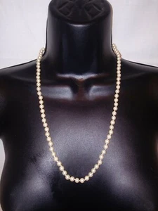 Marvella Pearl Necklace Strand String White Jewelry clasp push closure Womens - Picture 1 of 3