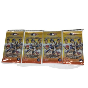 2020 Topps MLB Sticker Collection Lot of 4 NEW SEALED Sticker Packs - Picture 1 of 2