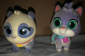 Disney Jr. TOTS Tiny Ones Fuzzy Flocked Precious Panda & Kiki Cat 4" Figures HTF