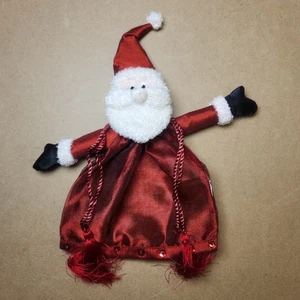Small Gift Bag Santa Christmas Holiday Present Drawstring 6" - Picture 1 of 10