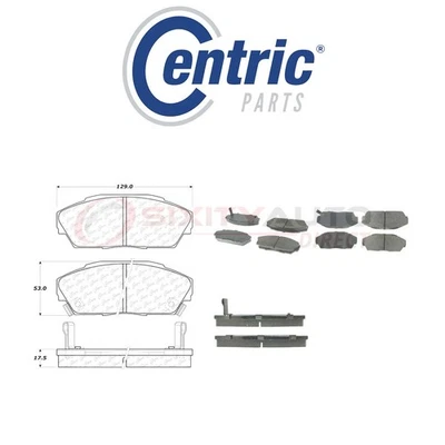 Centric Ceramic Disc Brake Pads w Shims for 1988-1991 Honda Prelude 2.0L ed Foto 1 de 4