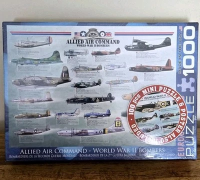 Eurographics 1000 PC Puzzle-Allied Air Command World War II Bombers-Poster-New - Image 1 of 4