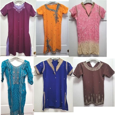 LOT: 6 Women's Kurta Tops & Salwar Kameez Pant Dupatta Sets - Large 36" Chest - Image 1 of 4