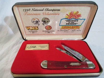 Cuchillo Coleccionista Case XX Serie 1998 Campeón Nacional TN Voluntarios Fiesta Bowl Foto 1 de 4