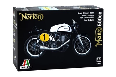 Modellino moto 1/9 norton manx 500cc. Italeri 4602 scala 1:9 modellismo - Immagine 1 di 4