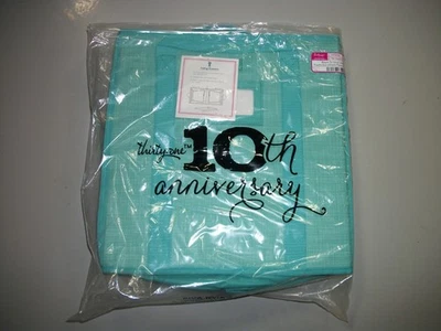 New Thirty One Room To Grow Utility Bin Storage 758C Turquoise Cross Pop Retired - Image 1 of 3
