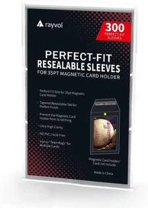 Rayvol Resealable Team Bags for 35PT Magnetic Card Holders, Exact 35PT, Clear  - Picture 1 of 2