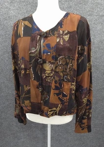 Tropical Tantrum Jacke Damen Medium Large Art to Wear Wendepailletten braun - Bild 1 von 19