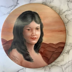 Vintage 1986 Hand-Painted Portrait Of Woman of Phyllis Osborne by Gail Wilkinson - Picture 1 of 8