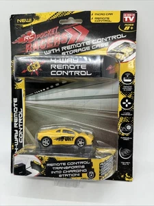 RC POCKET RACER YELLOW FURY WITH 4 WAY REMOTE CONTROL / CHARGING STATION MICRO - Picture 1 of 11