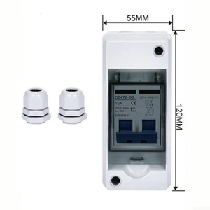 Solar Photovoltaik Zellen Kombidose Gleichstromschutzschalter Schalter mit Anschlussdose - Bild 1 von 2