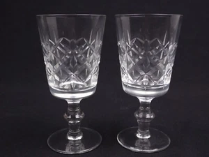 Pair of vintage cut glasses wine spirits champagne sherry port - Picture 1 of 2