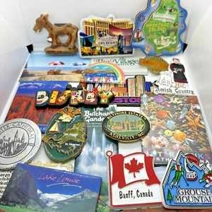 Vintage Lot Souvenir Travel Magnets US States Travel Destination Biltmore Boston - Picture 1 of 20