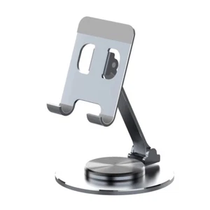 Universal Metal Phone Stand 360° Adjustable Desk Holder for Tablet iPhone - Photo 1 sur 10