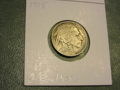 1915 2 Feathers Buffalo Nickel FS-05-1915-401 a RARE FULL HORN mint error coin - Image 1 of 4