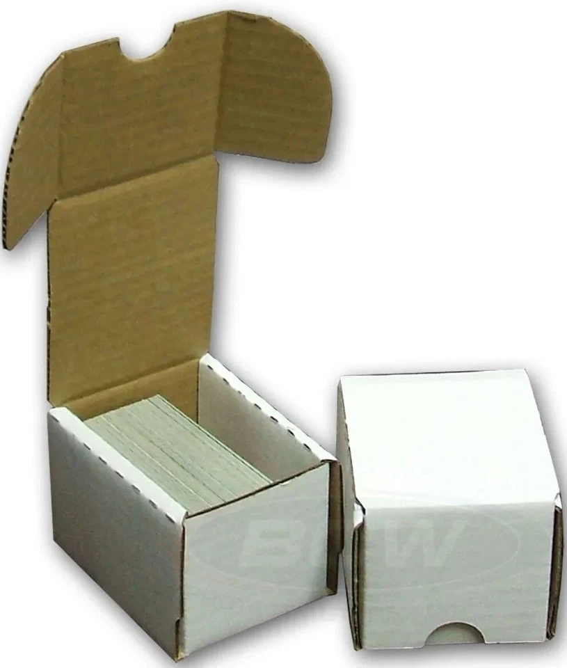 (10x) BCW 100 CT COUNT Corrugated Cardboard Storage Box-Sport Trading Card Boxes
