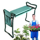 Foldable Garden Kneeler Kneeling Bench Stool Soft Cushion Seat Pad & Tool Pouch