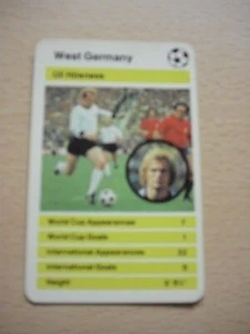 Football Card Top Trumps World Cup Uli Hoeness West Germany 1978 - Picture 1 of 2