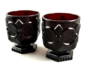 Set of 2 Avon 1876 Cape Cod Footed High Ball Old-Fashioned Glass Tumblers - Picture 1 of 5