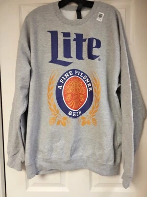 Miller Lite Sweatshirt Size XL Heather Grey - Image 1 of 2