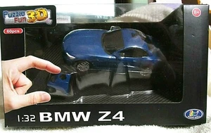 Rompecabezas BMW Z4 3D 60 piezas azul oscuro escala 1:32 marca Happy Well para mayores de 8 años NISB - Imagen 1 de 7