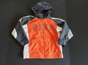 Nike Youth Boys Sportswear Windbreaker Grey/Orange/White Jacket Size 6 - Picture 1 of 4