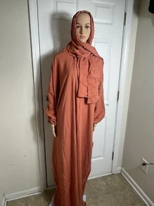 Muslim women prayer dress with attached scarf hijab salah wear - Picture 1 of 5