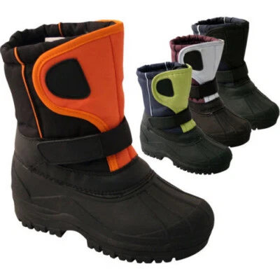 MARKSMAN ** KIDS SNOW BOOTS WATERPROOF WINTER SHOES WARM MUCKER WELLIES STRAP WELLINGTON