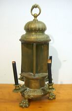 Antique French Lamp Brass Late 19th C. 3 Paw Feet Needs Some Restoration