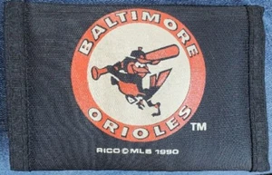 Vintage Baltimore Orioles Hook N Loop Wallet MLB Billfold MLB 1990 RICO - Picture 1 of 3