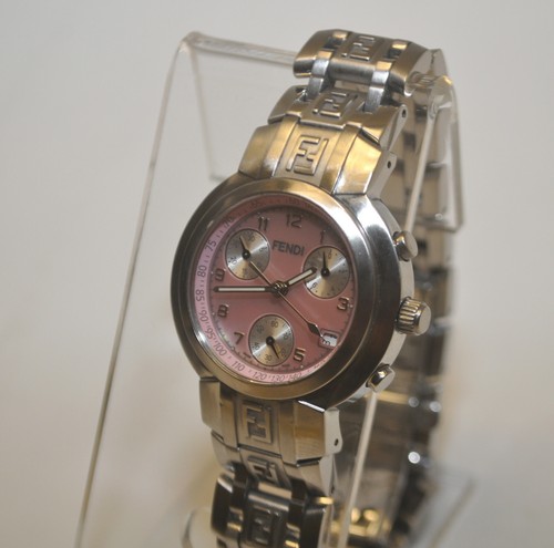 Orologio Donna Fendi Zucca Orologi 4500L Quadrante Mocio Rosa 32mm SS Cronografo Quarzo
