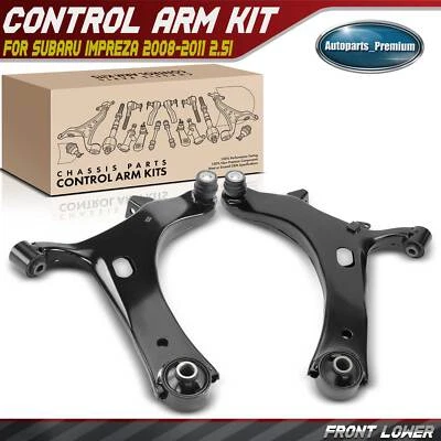 2x Front Driver & Passenger Lower Side Control Arm for Subaru Impreza 2008-2011  - Image 1 of 4