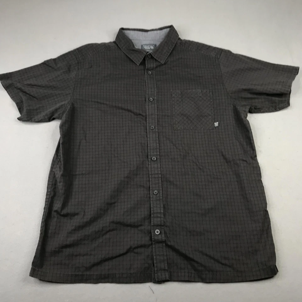 Mountain Hardwear Shirt Mens Large Gray Ripstop Short Sleeve Button Up Hiking - Image 1 of 4