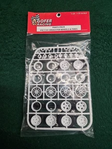 Kit de piezas de plástico para ruedas y neumáticos Dragster 1/24-1/25 Gofer Racing 5C1141 - Imagen 1 de 3