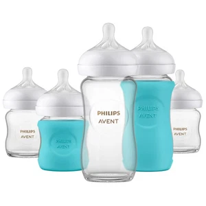 Philips Avent Glass Natural Bottle with Natural Response Nipple, Baby Gift Set, - Picture 1 of 1